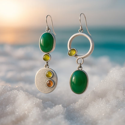 Oorbellen Sabrina in wit goud