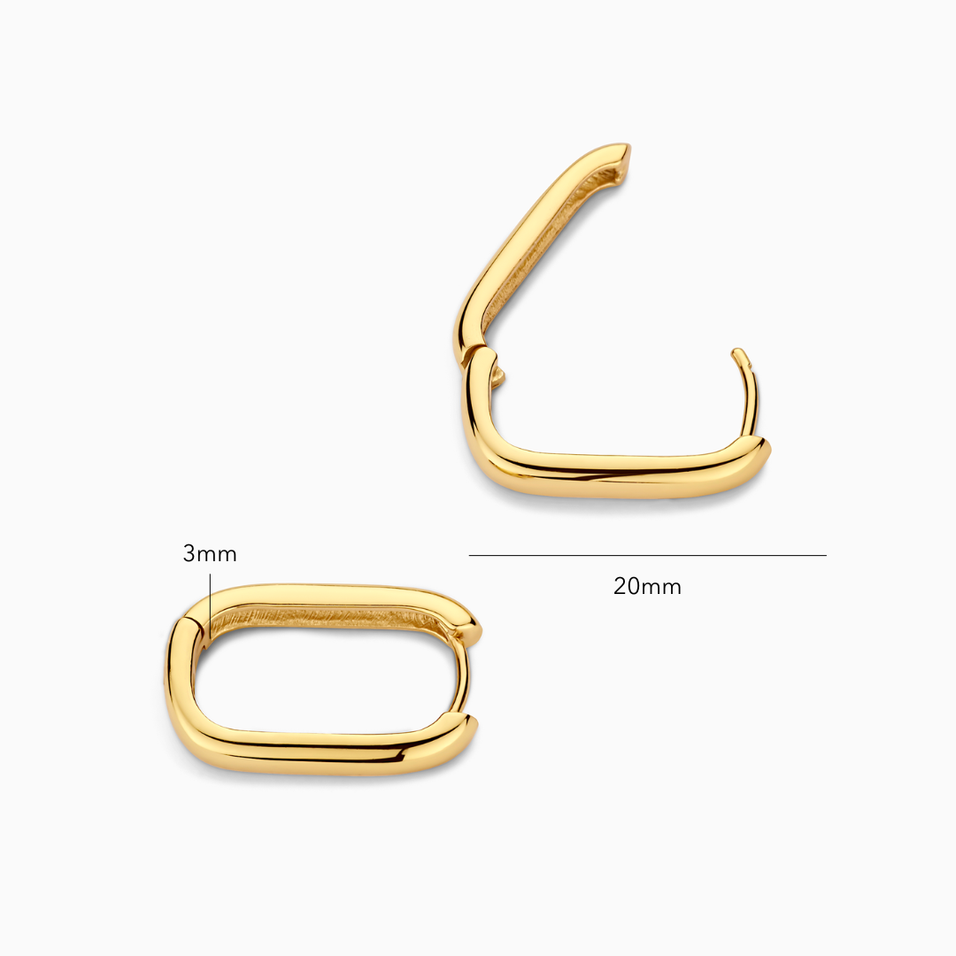 Signature-oorbellen in goud