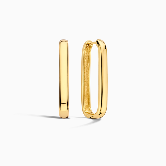 Signature-oorbellen in goud