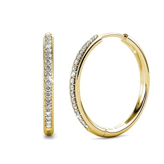 Pavé-oorbellen Sorel in goud