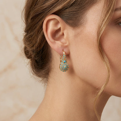Oorbellen met turquoise | Goud