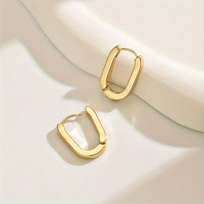 Elegante geometrische oorbellen in goud