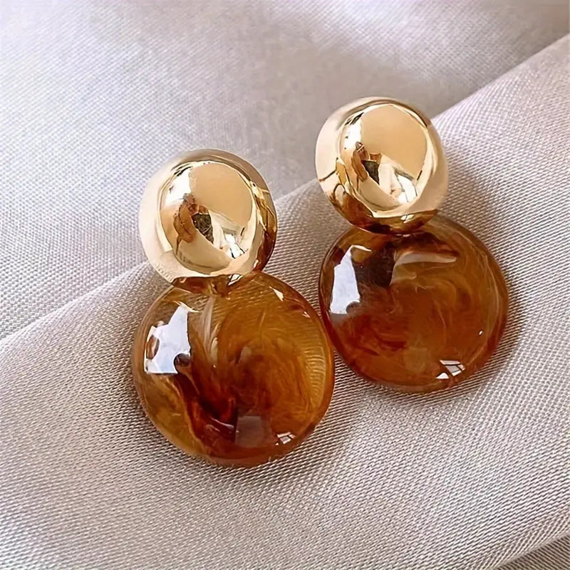 Hangoorbellen Aurélie Amber in goud