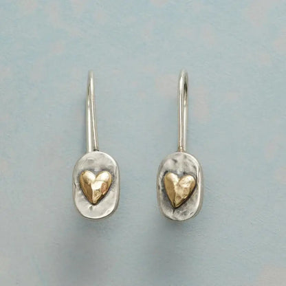 Retro oorbellen met details in goud