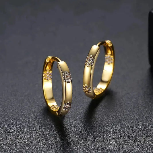 Vintage wieloorbellen met bloem | Goud