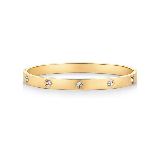 Stippen-haloarmband in goud