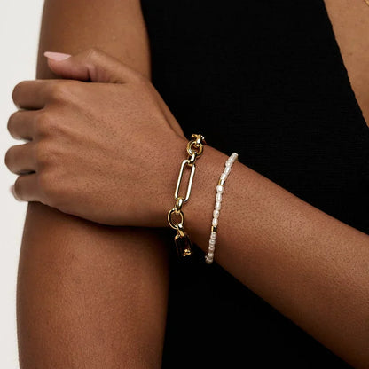 Staafschakelarmband in goud