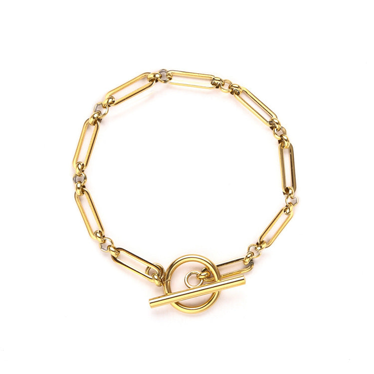 Staafarmband in wit goud