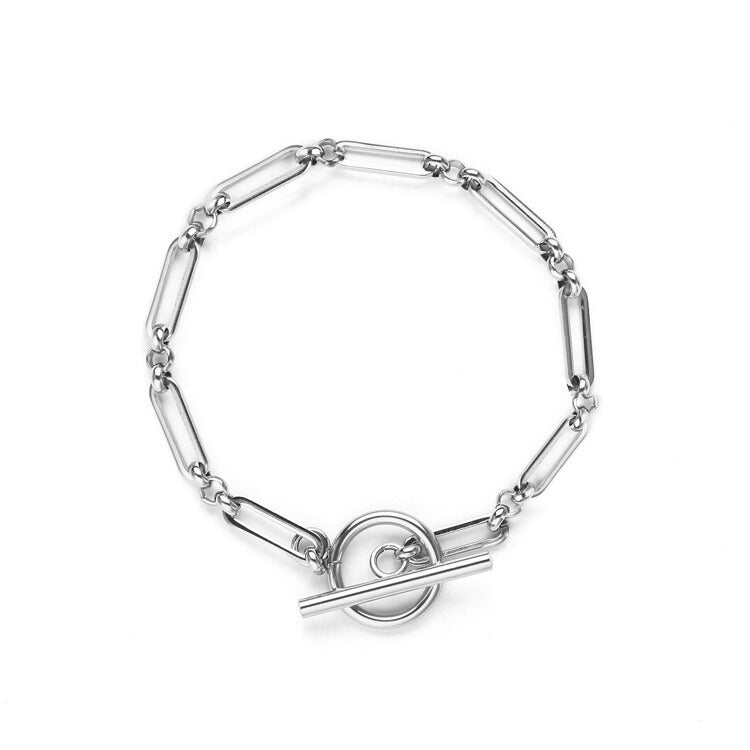 Staafarmband in wit goud