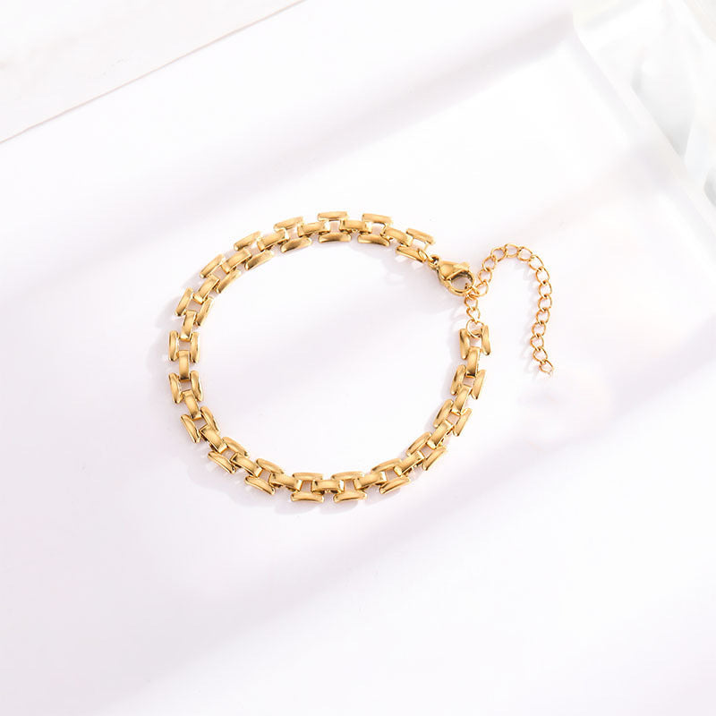 Horlogeband-armband in goud