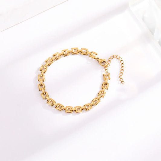 Horlogeband-armband in goud