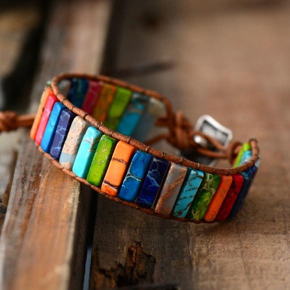 Chakra-armband in goud