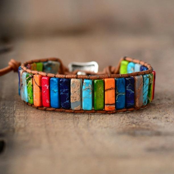 Chakra-armband in goud