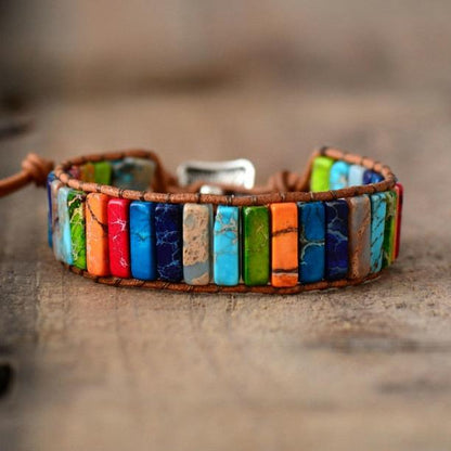Chakra-armband in goud