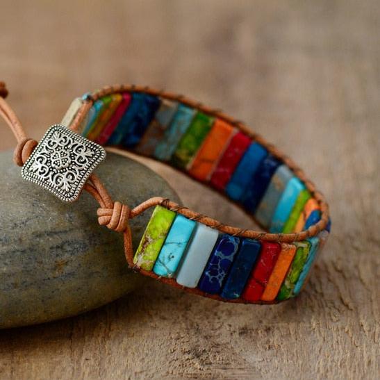Chakra-armband in goud