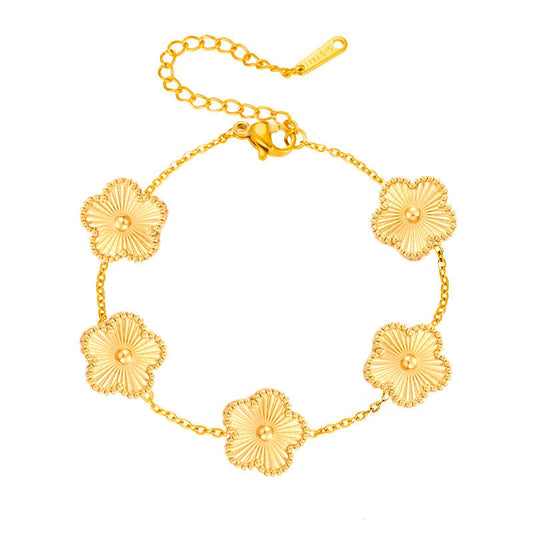 Bedelarmband Florielle Bloom in goud