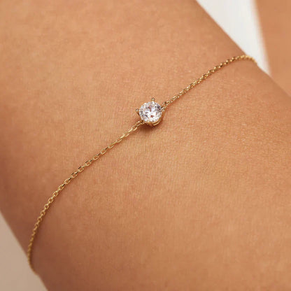 Armband Cléa met steen in wit goud