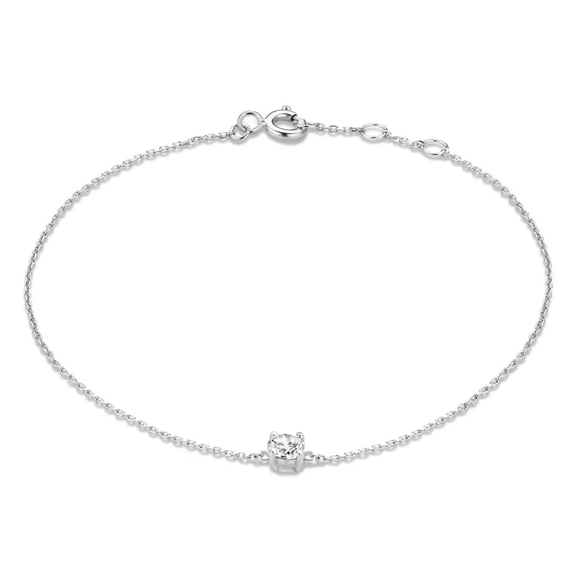 Armband Cléa met steen in wit goud