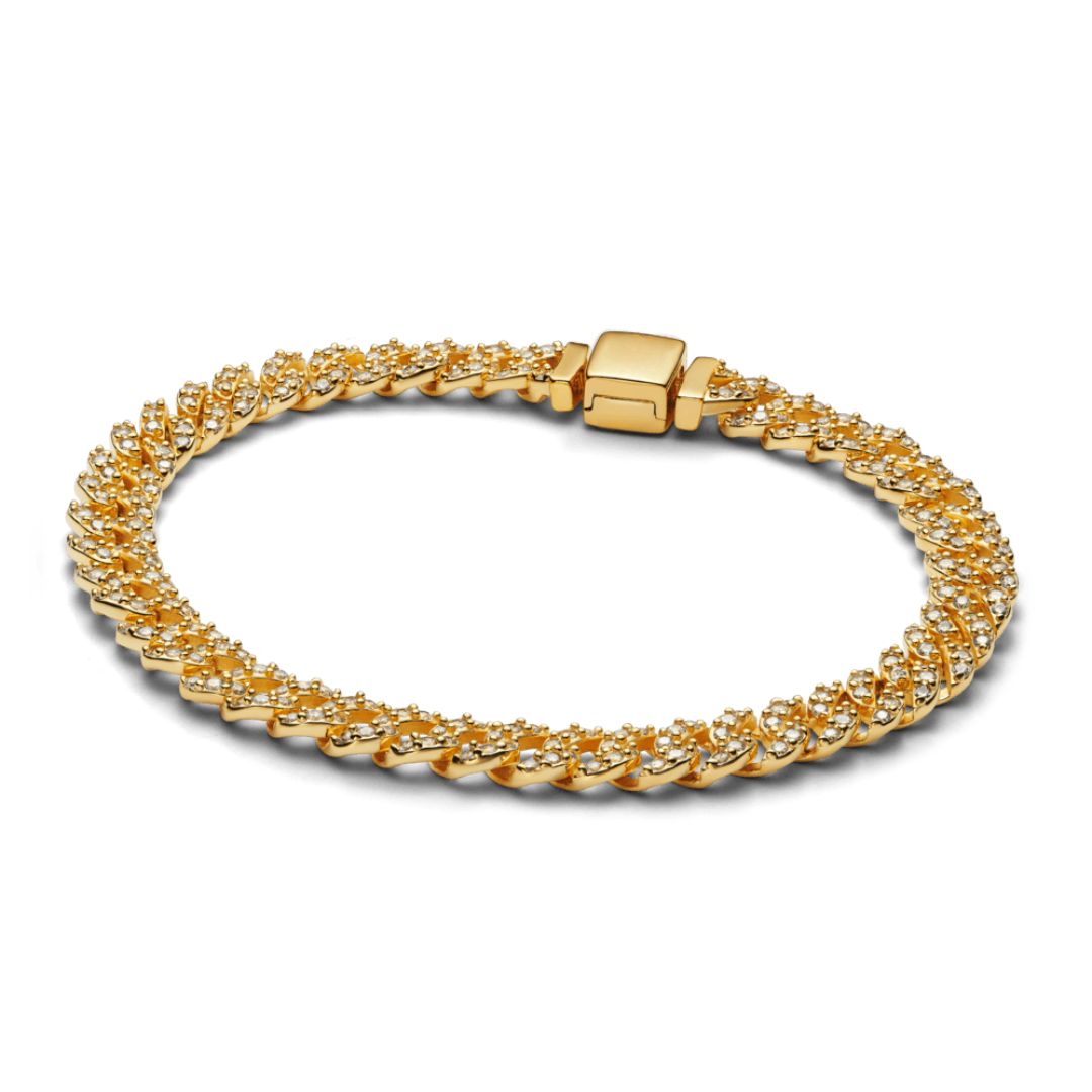 Cubaanse pavé-armband in goud