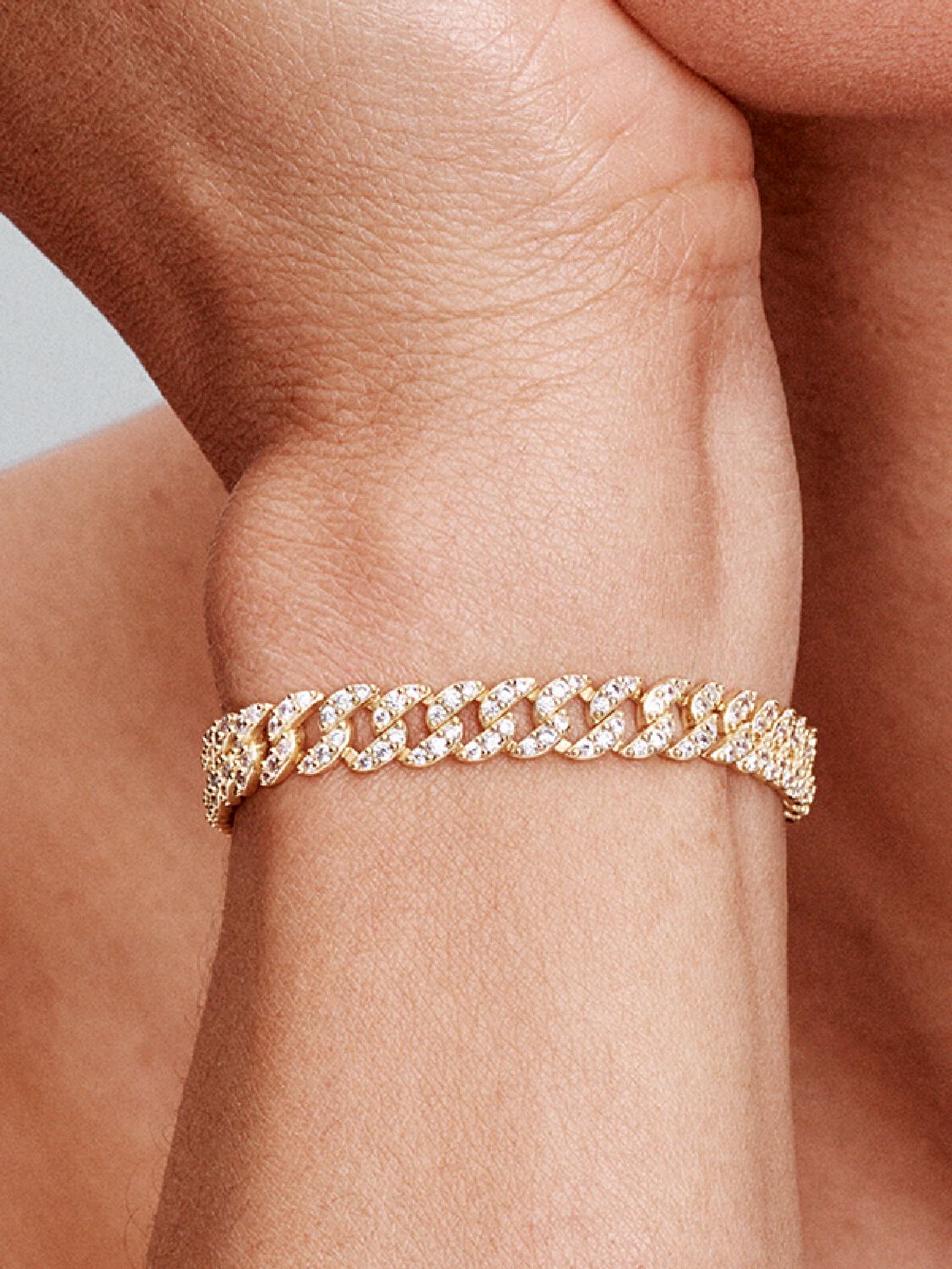 Cubaanse pavé-armband in goud