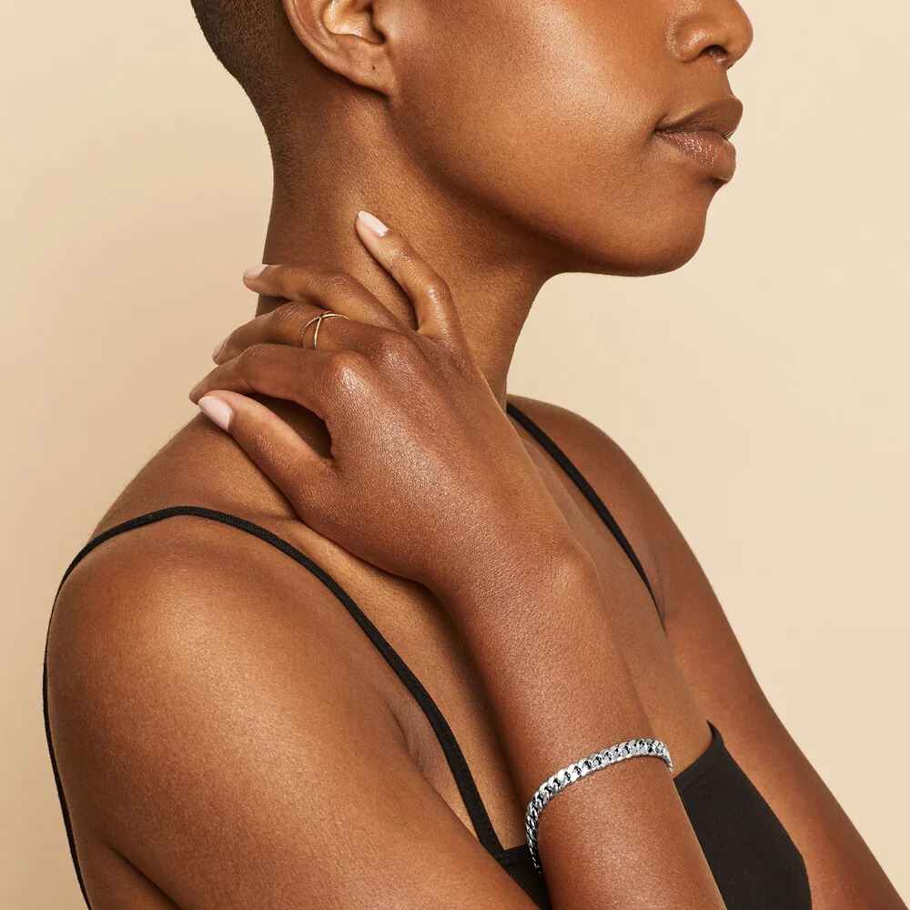 Cubaanse armband in wit goud