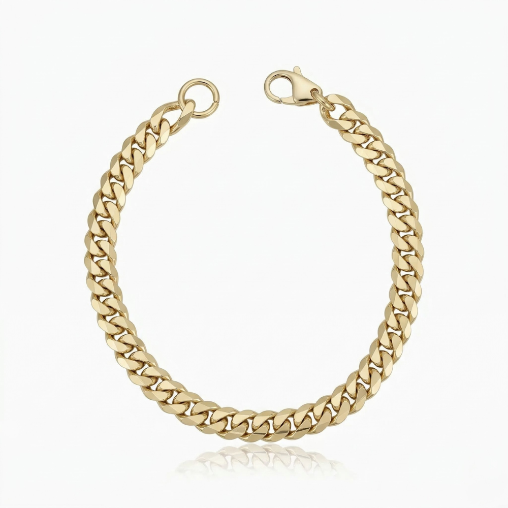 Cubaanse armband in wit goud