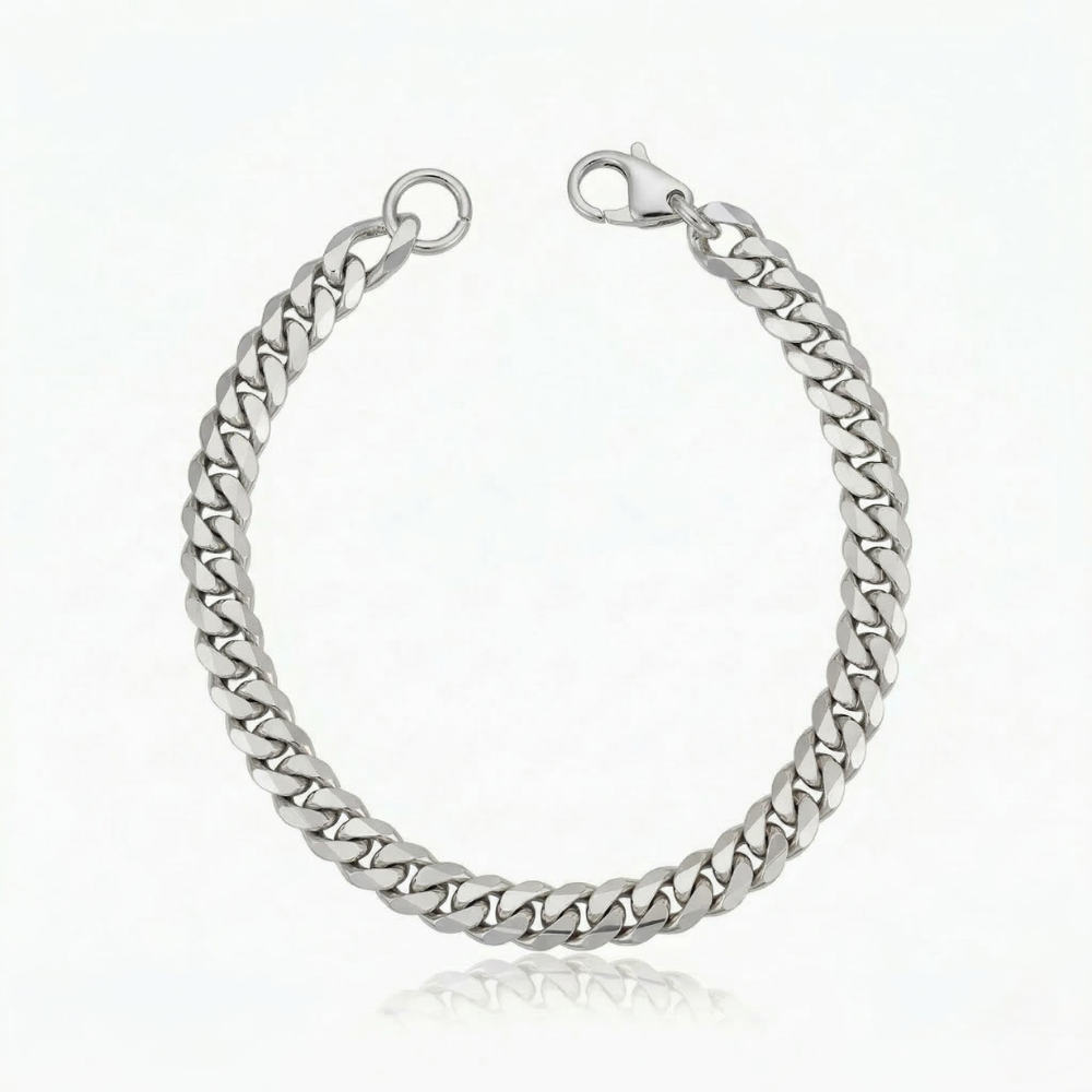 Cubaanse armband in wit goud