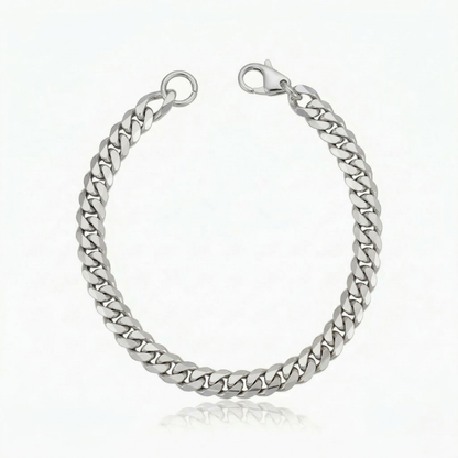Cubaanse armband in wit goud