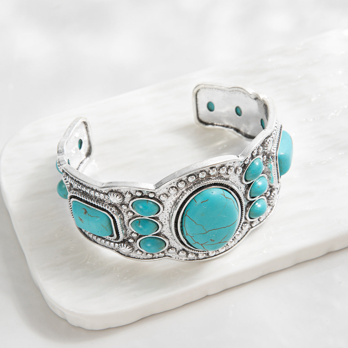 Hemelse bangle Valcourt in wit goud