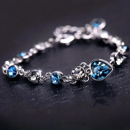 Stralende oceaanhart-armband in wit goud