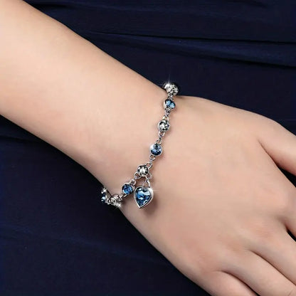 Stralende oceaanhart-armband in wit goud