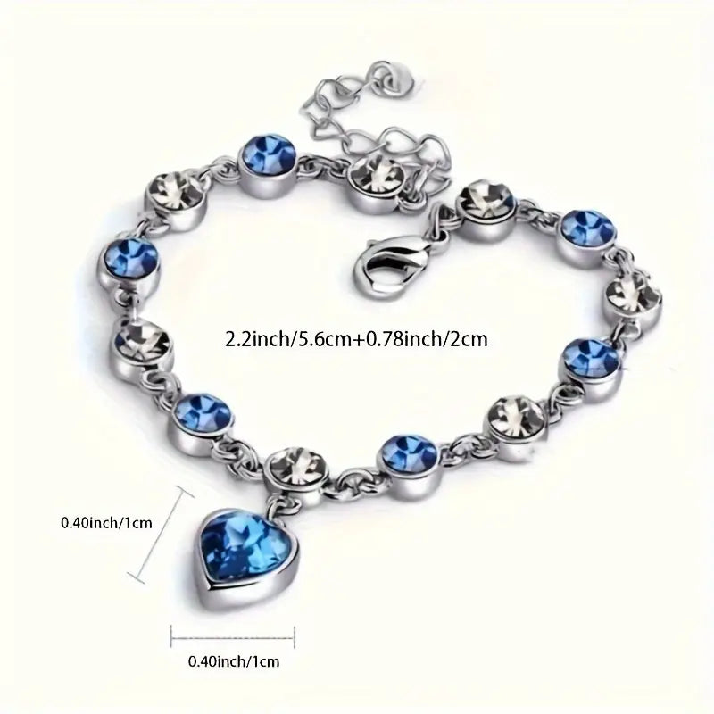 Stralende oceaanhart-armband in wit goud