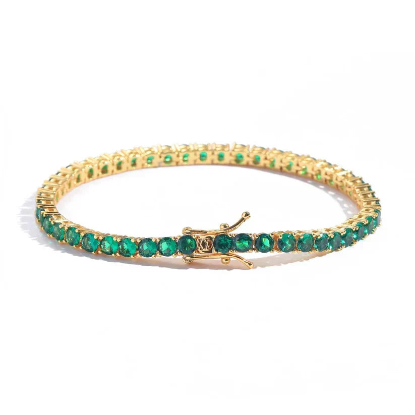 Armband Ella met smaragd | Goud