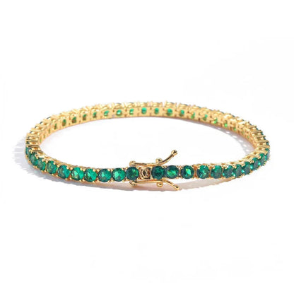 Armband Ella met smaragd | Goud
