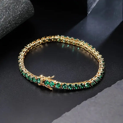 Armband Ella met smaragd | Goud