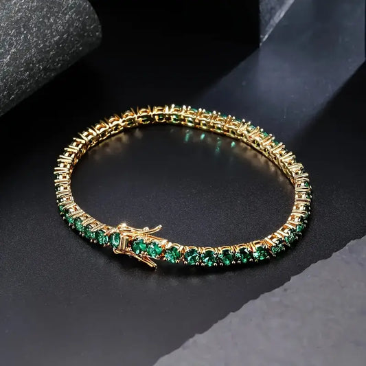 Armband Ella met smaragd in goud
