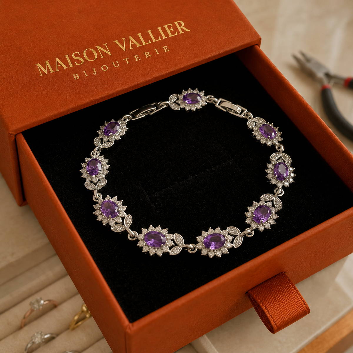 Armband Iris in wit goud
