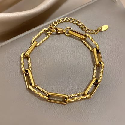 Armband Lorielle met dikke schakels in goud