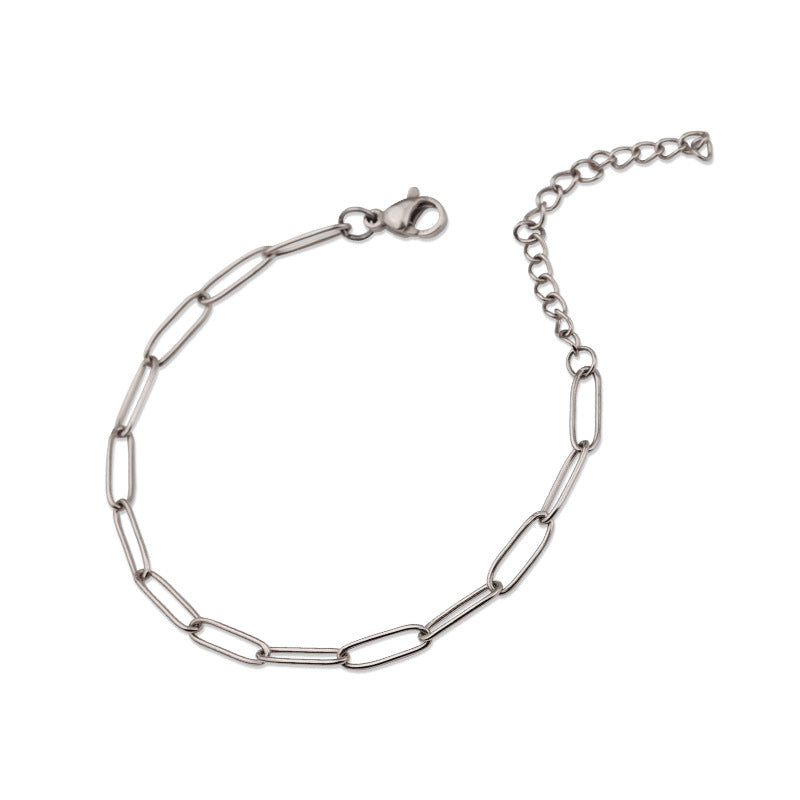 Venetiaanse schakelarmband in wit goud