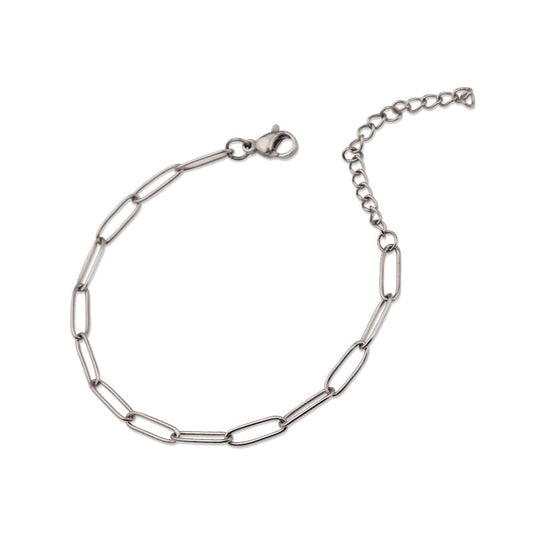 Venetiaanse schakelarmband in wit goud
