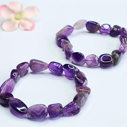 Armband Marléna met amethist in goud