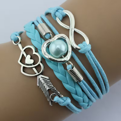 Retro armband Liefdesboog in goud