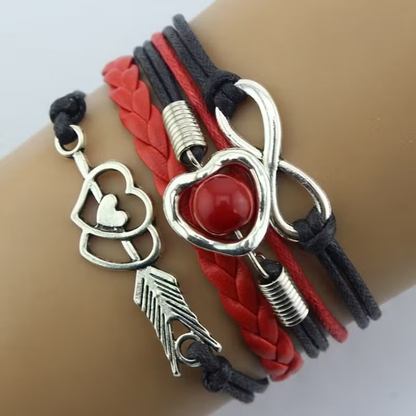 Retro armband Liefdesboog in goud