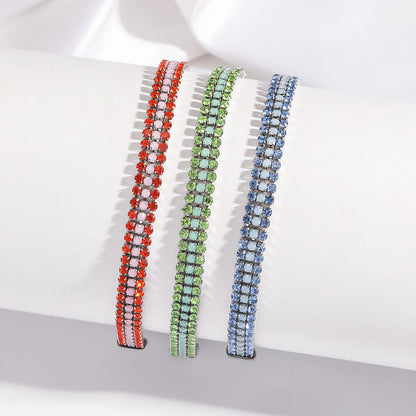 Stralende signature-armband in wit goud