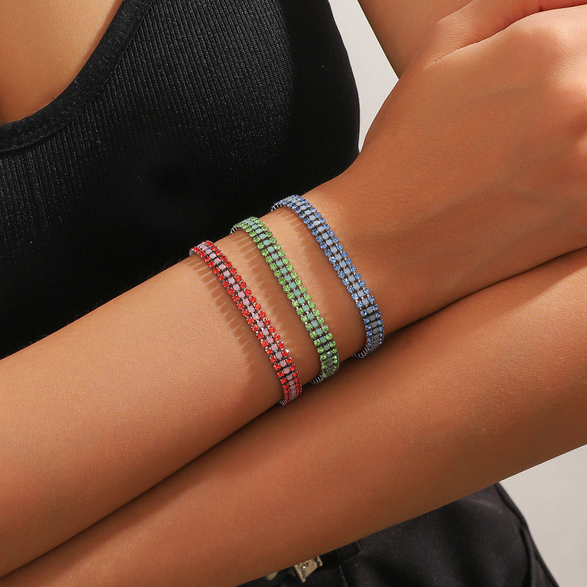 Stralende signature-armband in wit goud