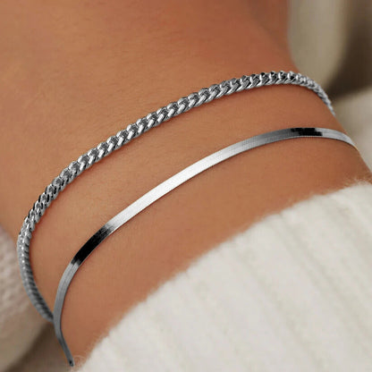 Slangenarmband Zon in wit goud