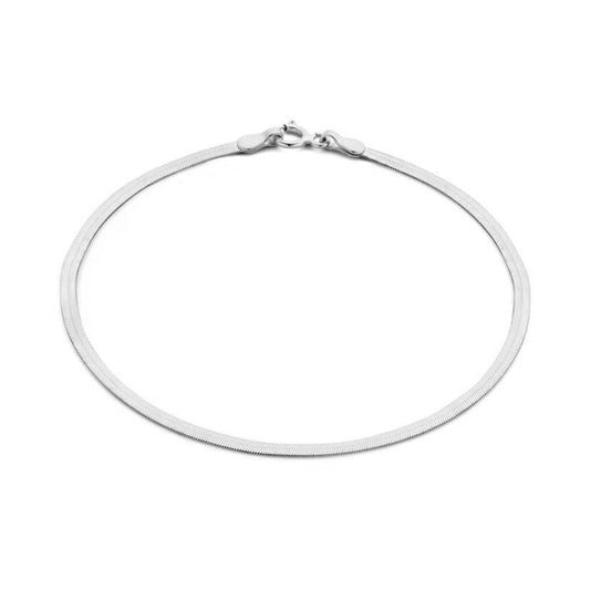 Slangenarmband Zon in wit goud