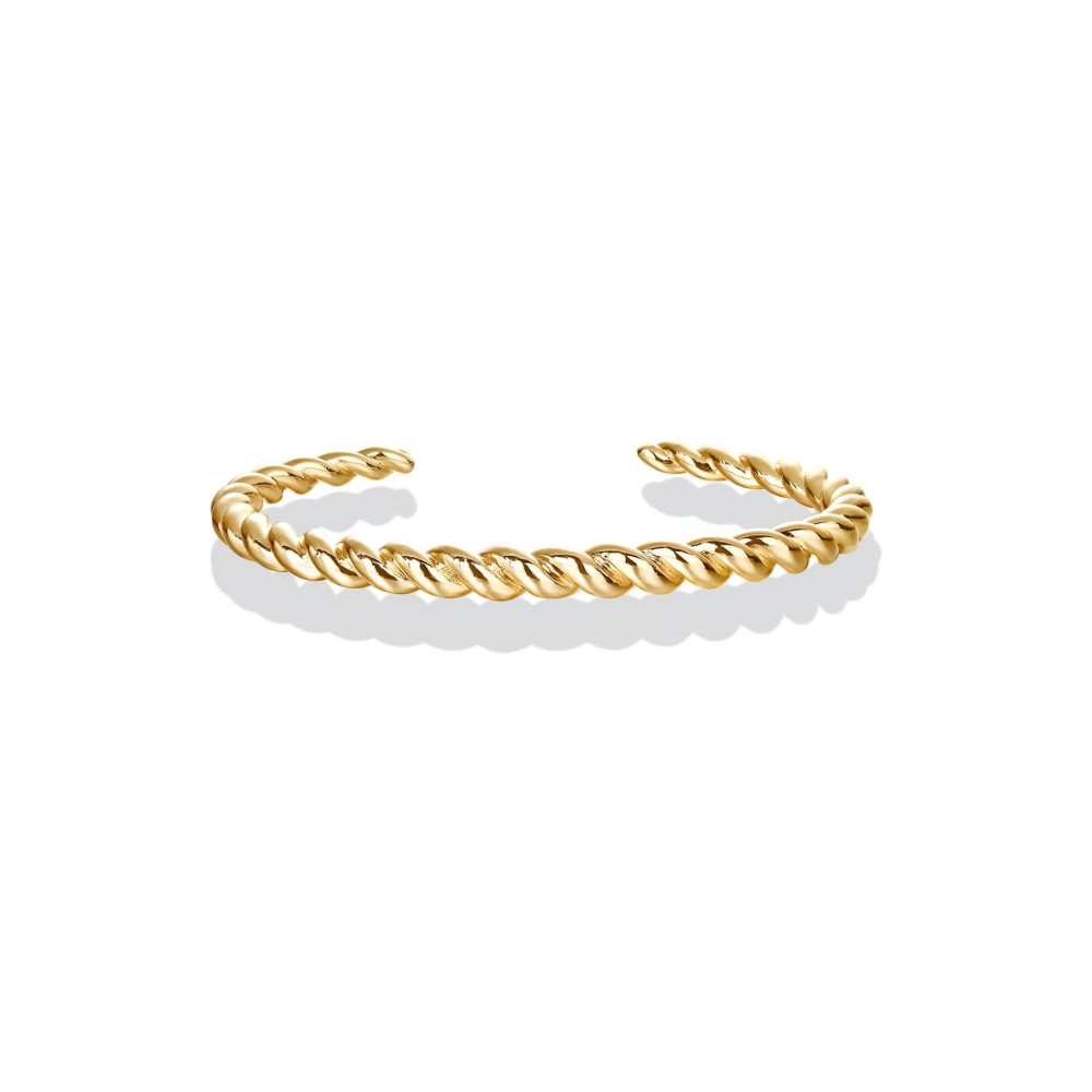 Gedraaide armband in goud