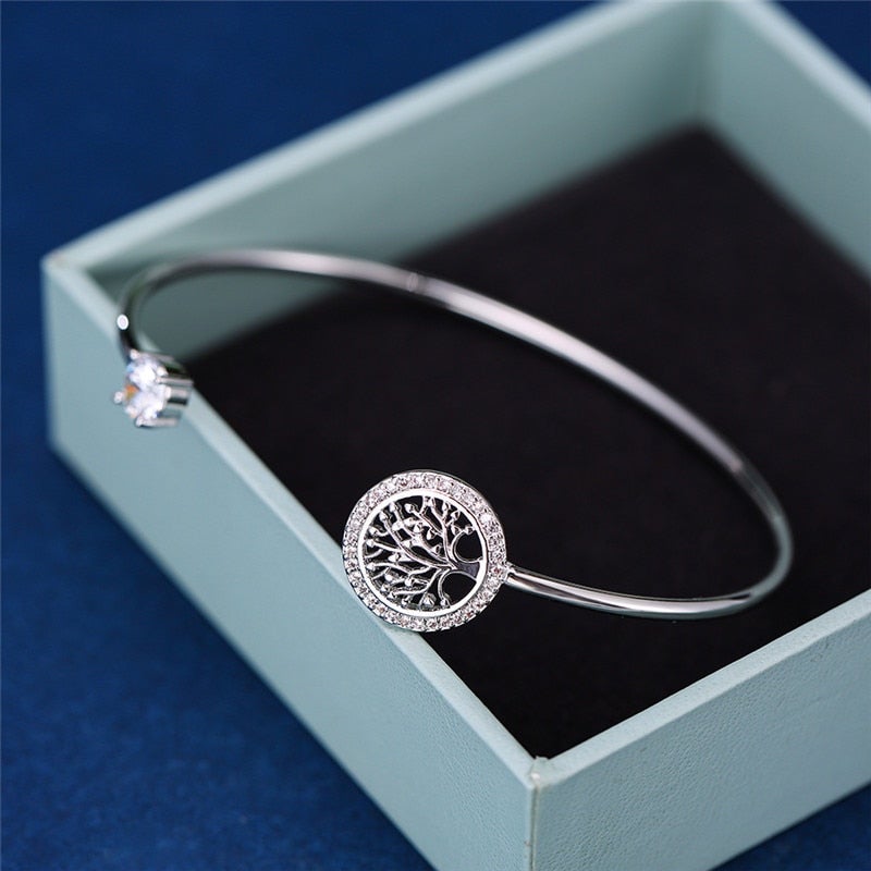 Verstelbare levensboomarmband in goud