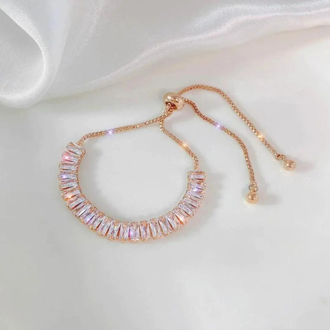 Verstelbare armband met briljanten | Goud
